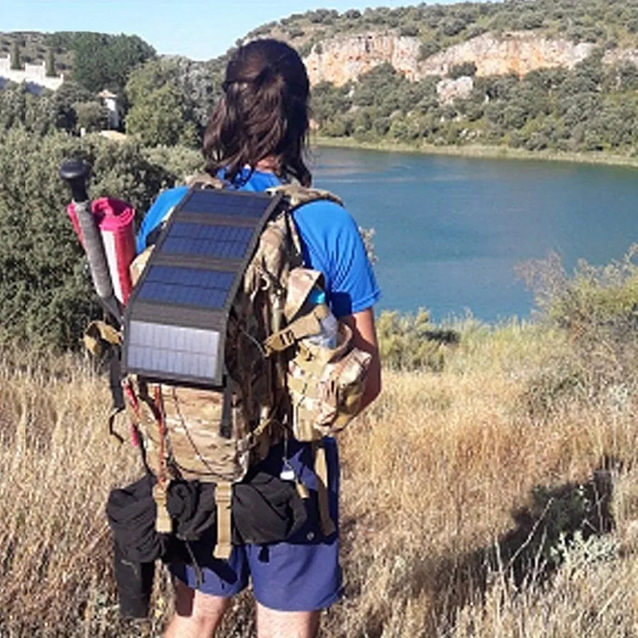 Foldable USB Solar Panel Charger – 5V Waterproof Portable Power for Phones