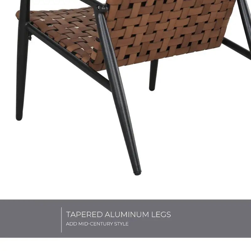 4-Piece Outdoor Furniture Set – Vintage Brown Wicker Patio Chairs, Loveseat & Coffee Table