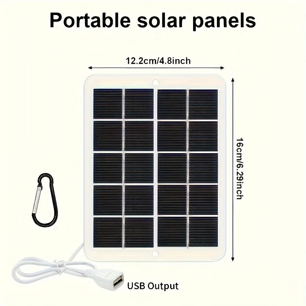 Foldable USB Solar Panel Charger – 5V Waterproof Portable Power for Phones