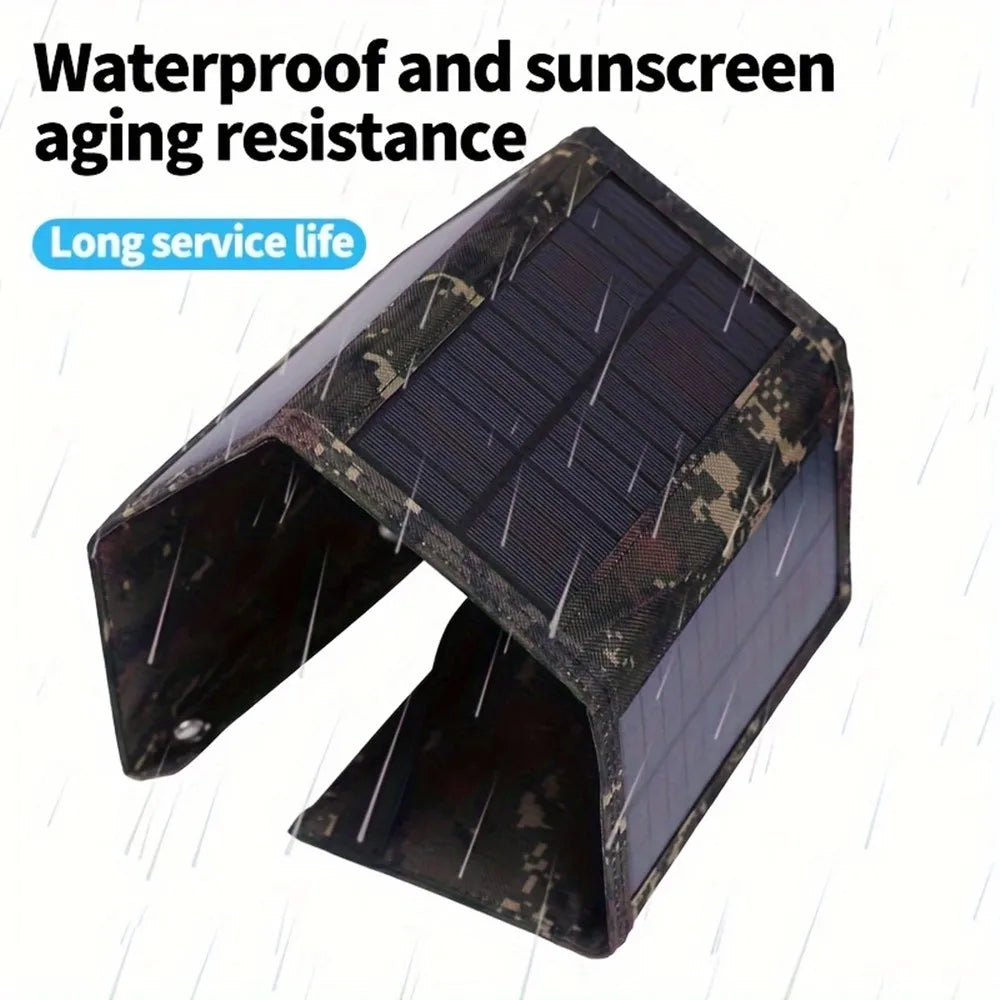 Foldable USB Solar Panel Charger – 5V Waterproof Portable Power for Phones