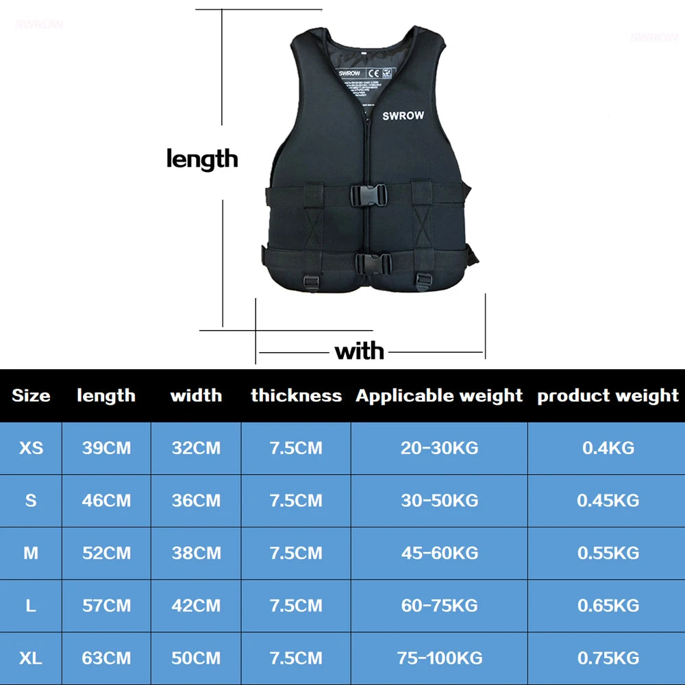 Neoprene Life Jacket for Adults & Kids
