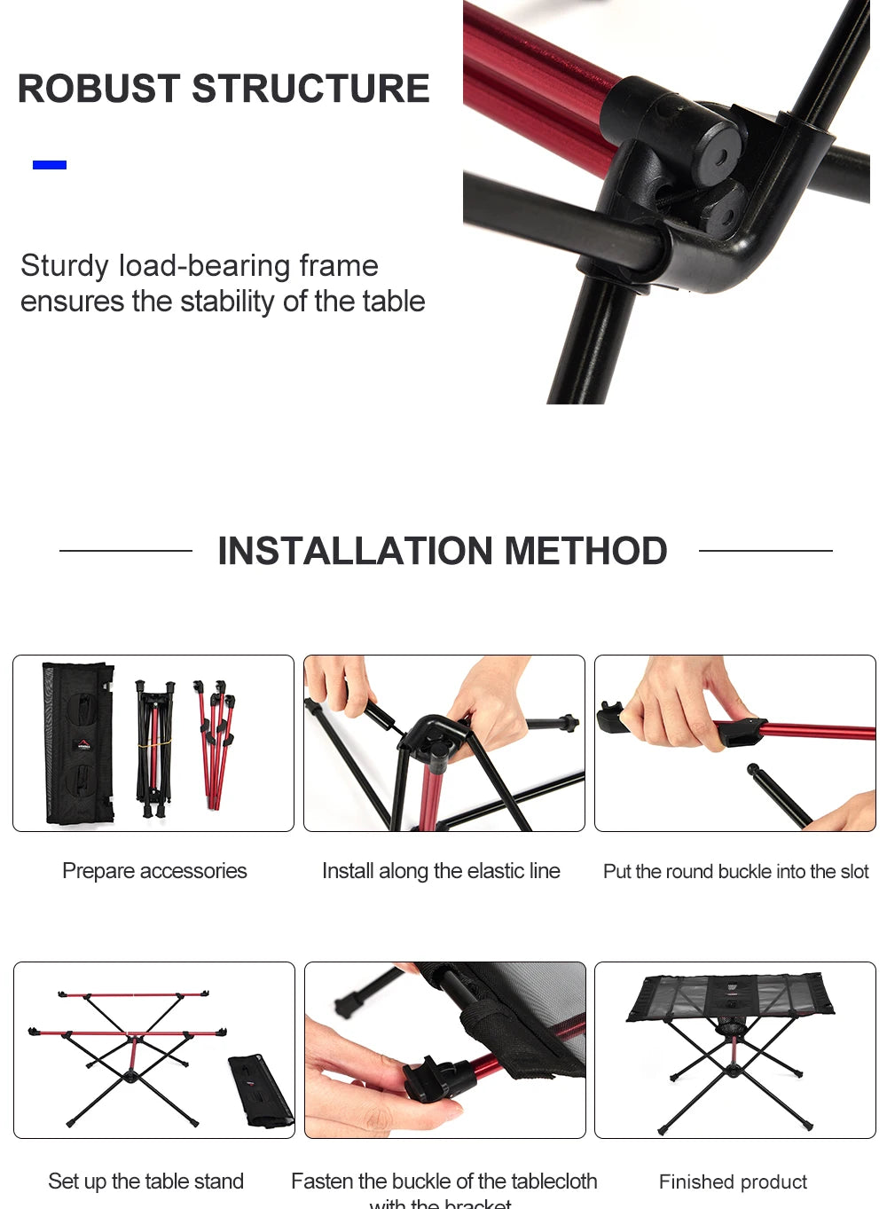 Widesea Folding Camping Table – Portable Picnic & Travel Table