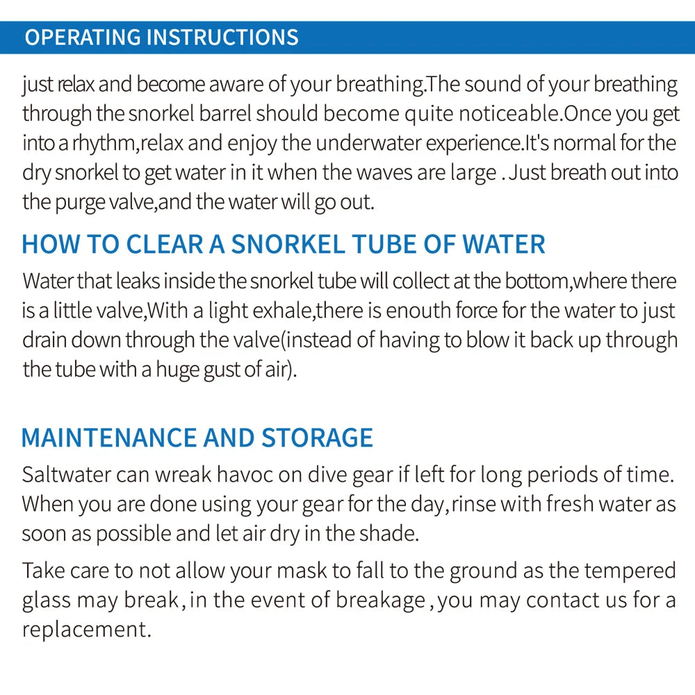 Adult Scuba Diving Mask & Snorkel Set – Tempered Glass Panoramic View