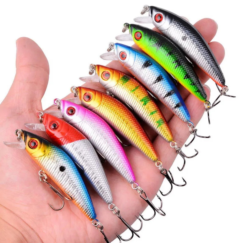 3/5/8-Piece Random Fishing Lure Set – Minnow Crankbait Artificial Bait Kit