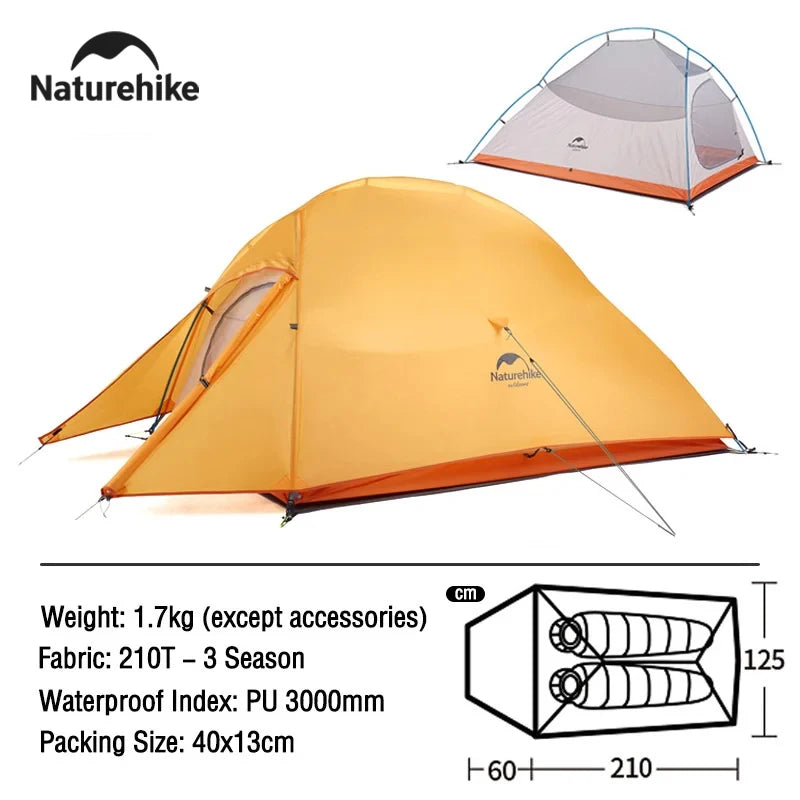 Naturehike Cloud Up 2 Tent – Ultralight Waterproof Camping & Hiking Shelter