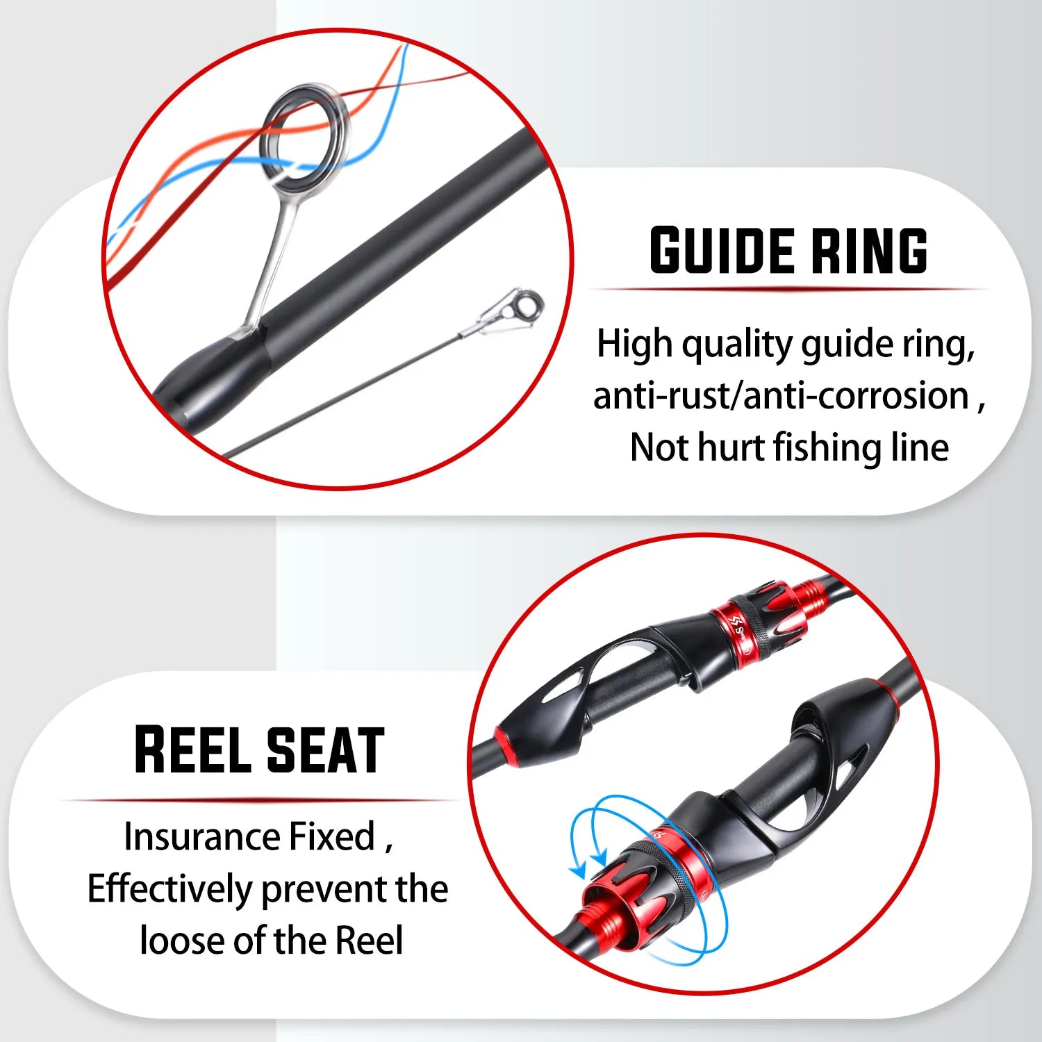 Sougayilang 2.1m Ultralight Carbon Spinning Rod – 4 Sections
