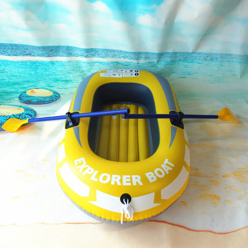2-Person PVC Inflatable Boat – Leisure Fishing & Drifting Raft