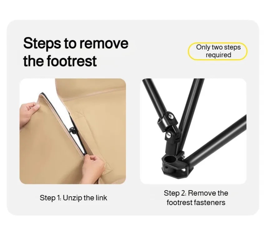 Adjustable Folding Outdoor Moon Chair – Portable High Back Camping & Beach Chair