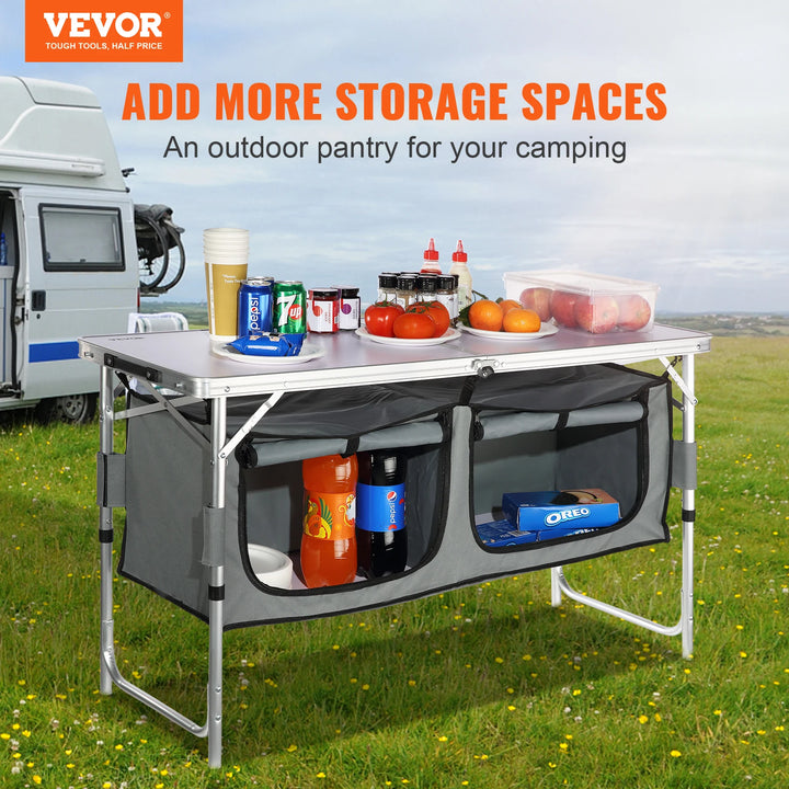SucceBuy Folding Camping Kitchen Table – Quick Setup Outdoor Table