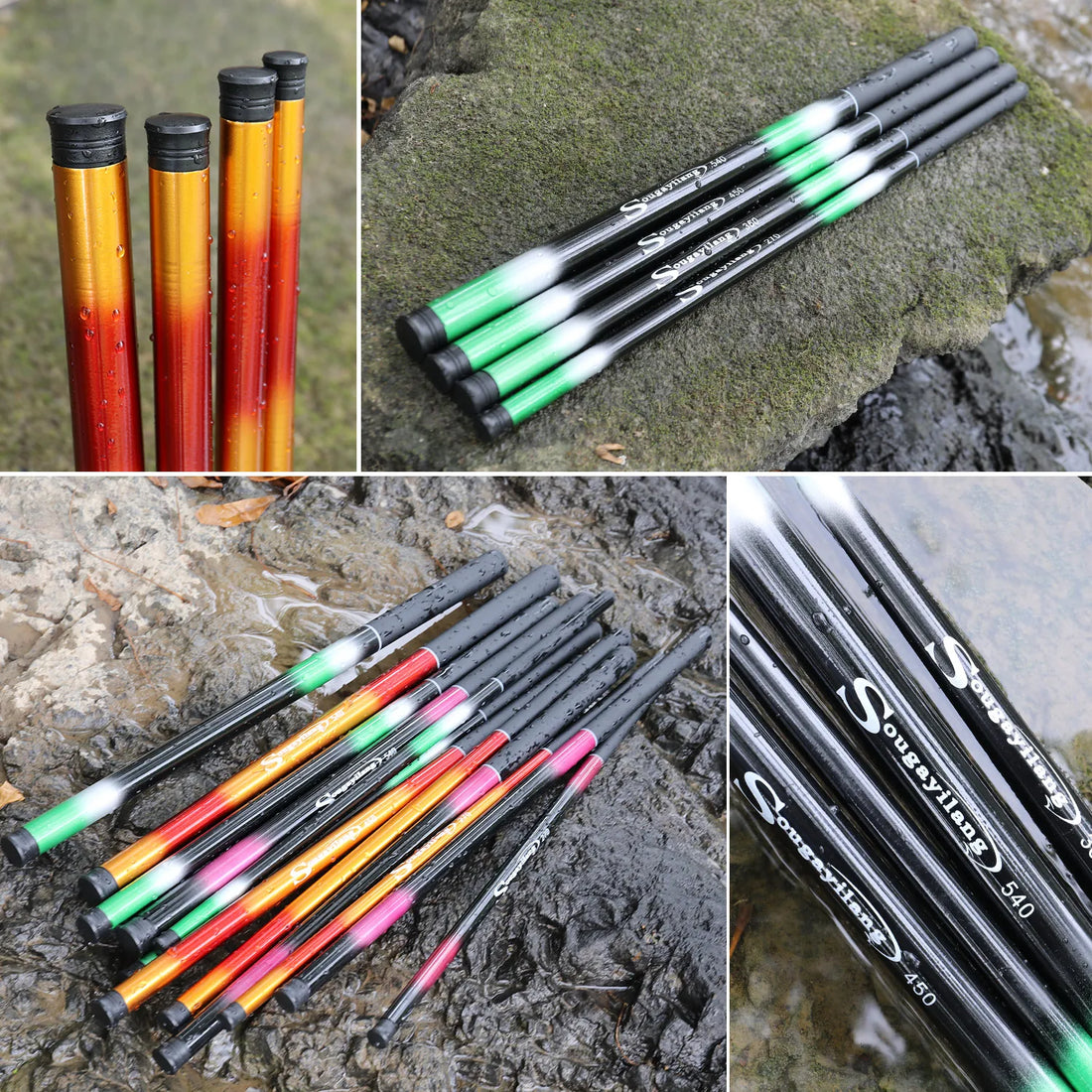 Sougayilang Fiberglass Telescopic Fishing Rod – 2.7m–5.4m Portable, Anti-Bending