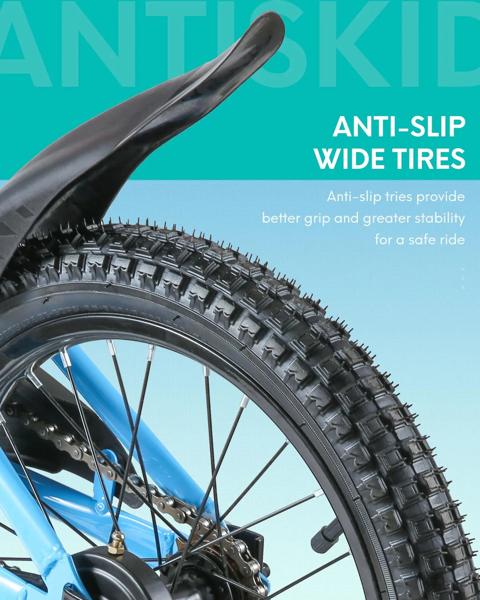 16-Inch Kids Bike with Training Wheels & Kickstand – Adjustable Child Bicycle