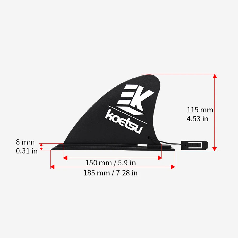 Detachable Longboard Paddle Board Fin – 10 to 4.5 Inch Surfboard Tail Fin