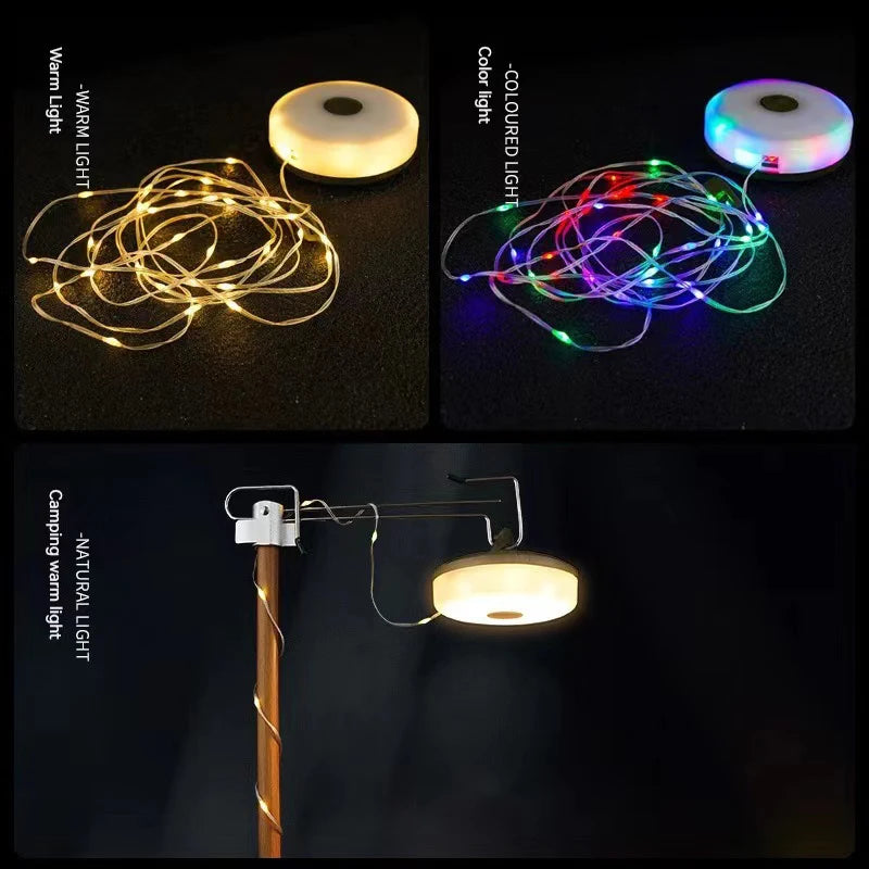10M Waterproof LED Camping Lamp Strip – Outdoor Garden & Tent Decoration