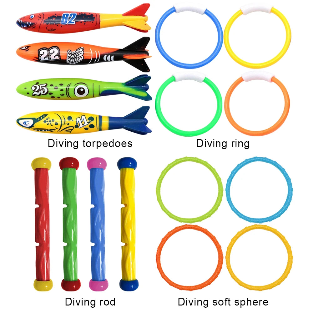 Kids Underwater Diving Toy Set – Cartoon Pool Throwing Game Toys
