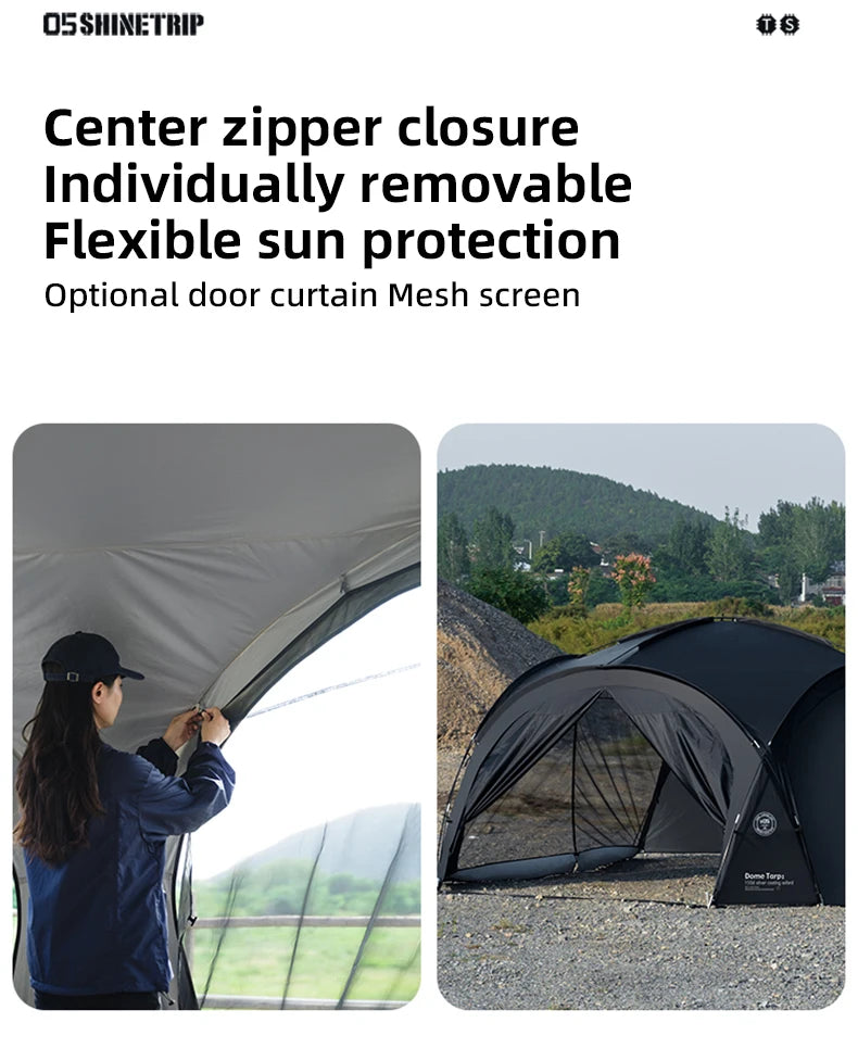 ShineTrip Waterproof Silver-Coated Camping Canopy