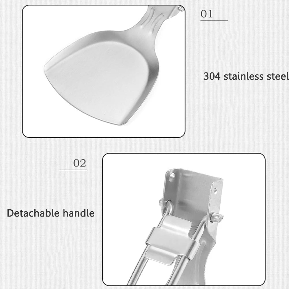 Folding Spatula Spoon – Stainless Steel Outdoor Cooking Tool