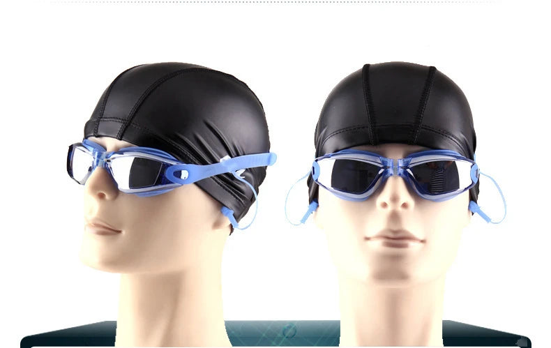 Adult Anti-Fog UV Swimming Goggles with Earplugs