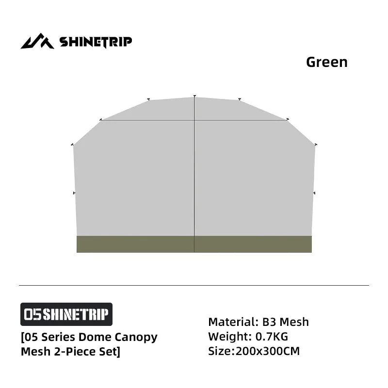 ShineTrip Waterproof Silver-Coated Camping Canopy