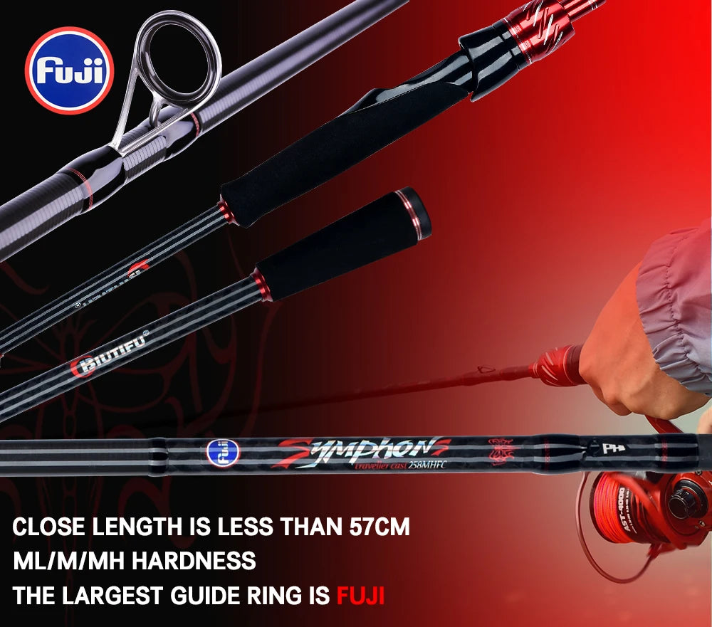 BIUTIFU Ultralight Mini Traveller Rock Fishing Rod – T800 Carbon