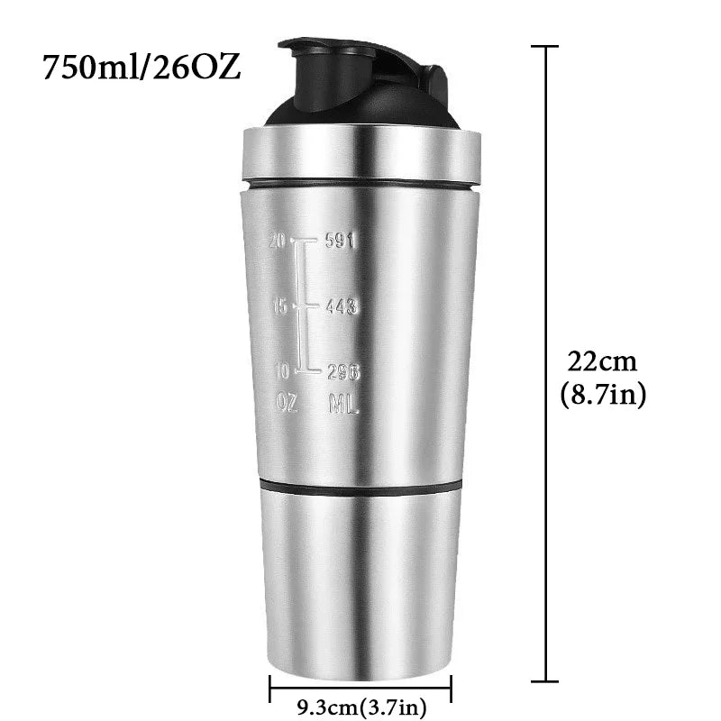 Stainless Steel Vacuum Sports Shaker Bottle – Double Layer