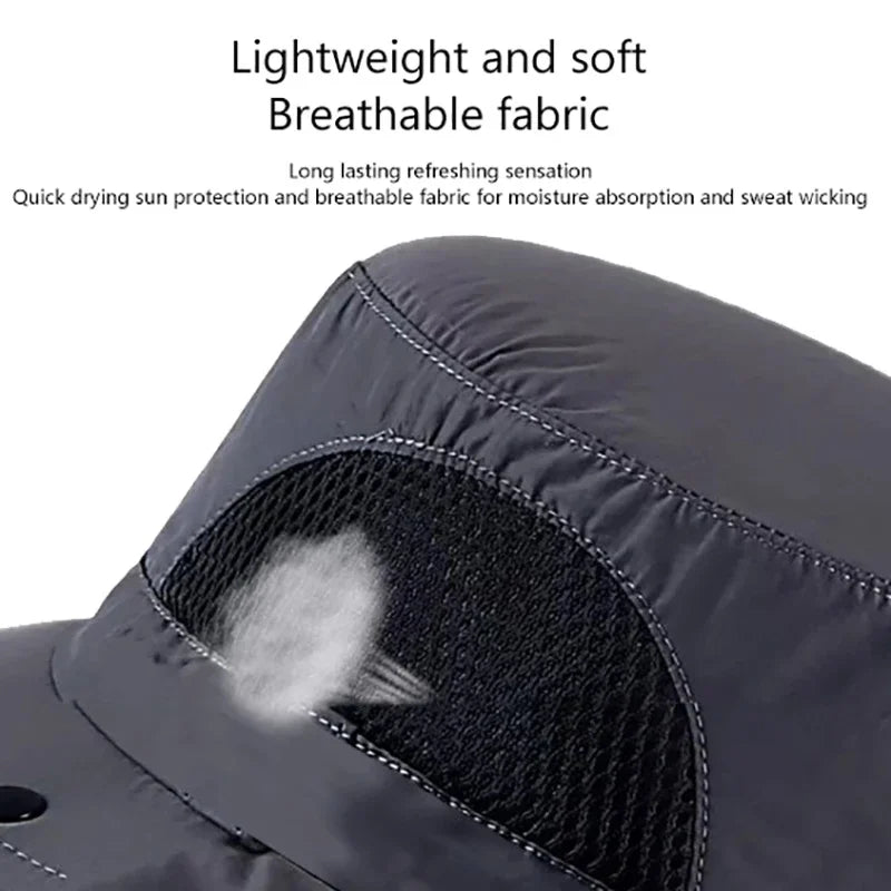 UV Protection Summer Sun Hat with Neck Flap – Unisex Outdoor Cap