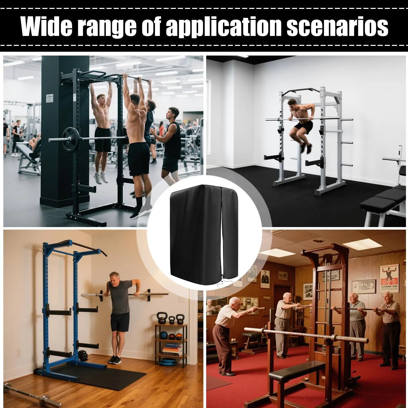 Pull-Up & Dip Station Cover – Dustproof Fitness Rack Protector