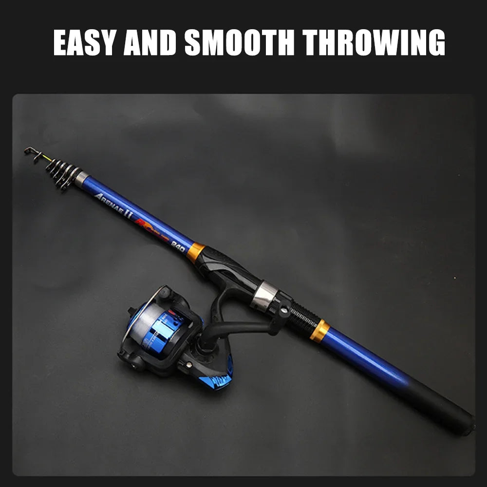 Telescopic Carbon Fiber Fishing Rod (1.5M–3M)
