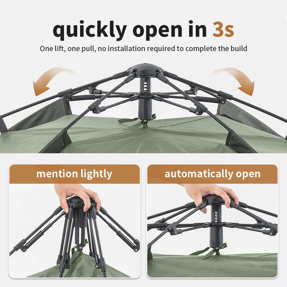 Naturehike 3-Person One-Touch Camping Tent