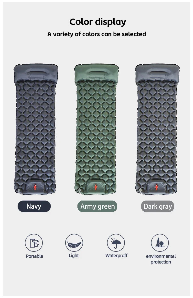 TARKA Self-Inflating Camping Mat – Air Cushion with Pillow for Hiking & Climbing