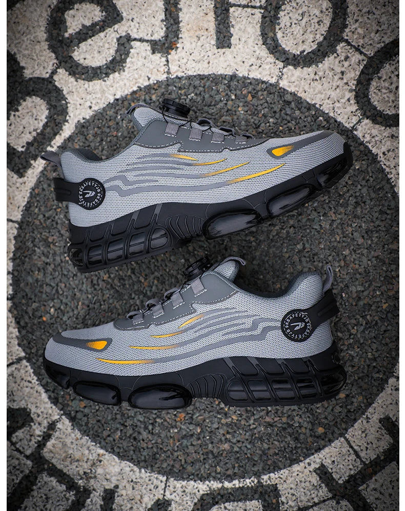 Men’s Safety Work Shoes – Anti-Smash, Anti-Puncture with Rotating Buckle