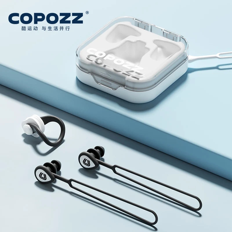 COPOZZ Silicone Swimming Earplugs & Nose Clip Set
