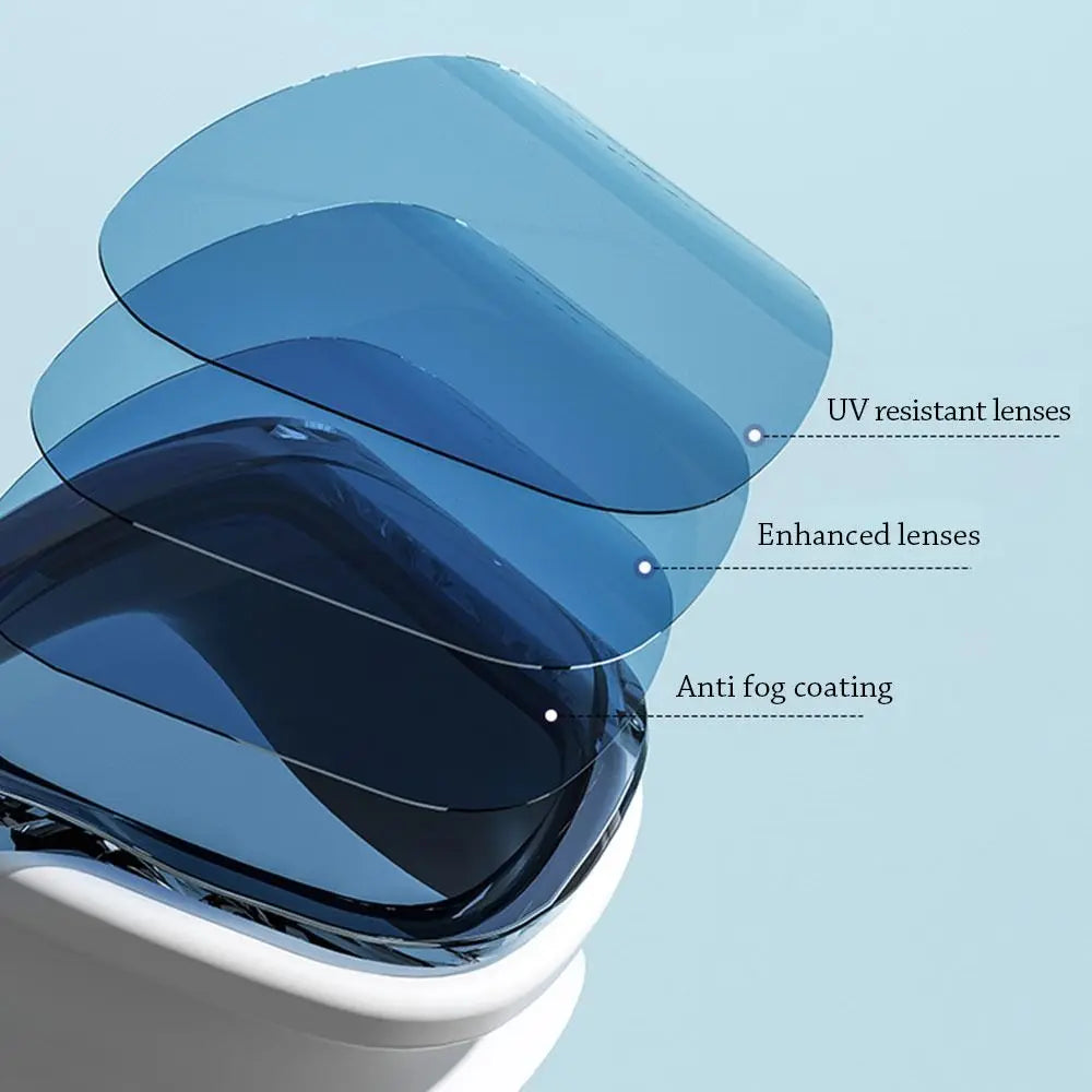 Portable Big Frame Silicone Swimming Goggles with Earplugs – HD Anti-Fog Eyewear