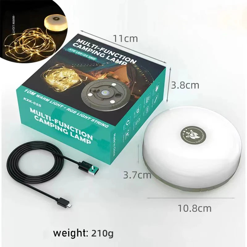 10M Waterproof LED Camping Lamp Strip – Outdoor Garden & Tent Decoration