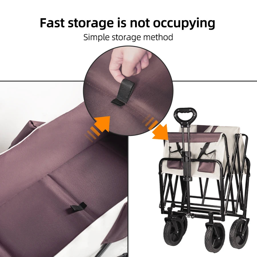 Heavy-Duty Folding Outdoor Utility Wagon