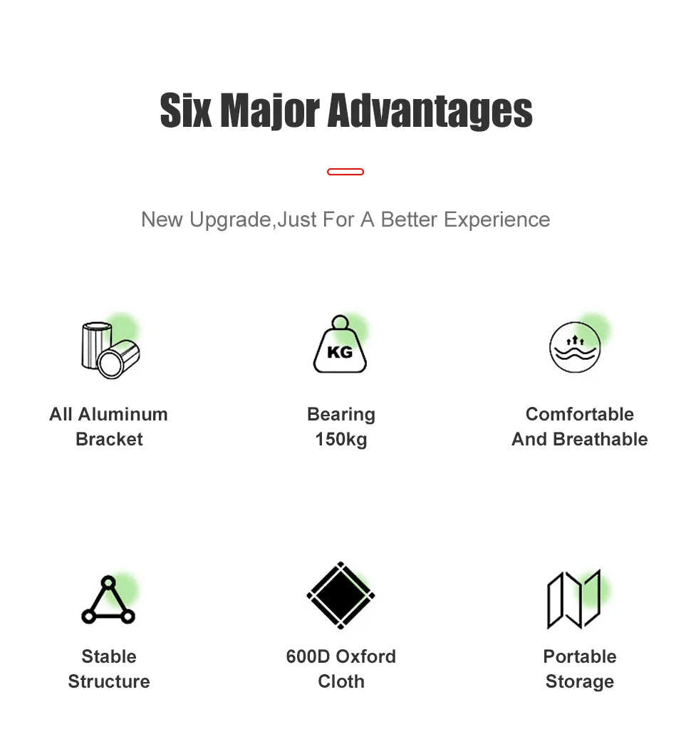 WESTTUNE Ultralight Folding Camping Cot – Portable Bed for Hiking & Travel