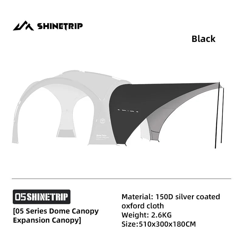 ShineTrip Waterproof Silver-Coated Camping Canopy
