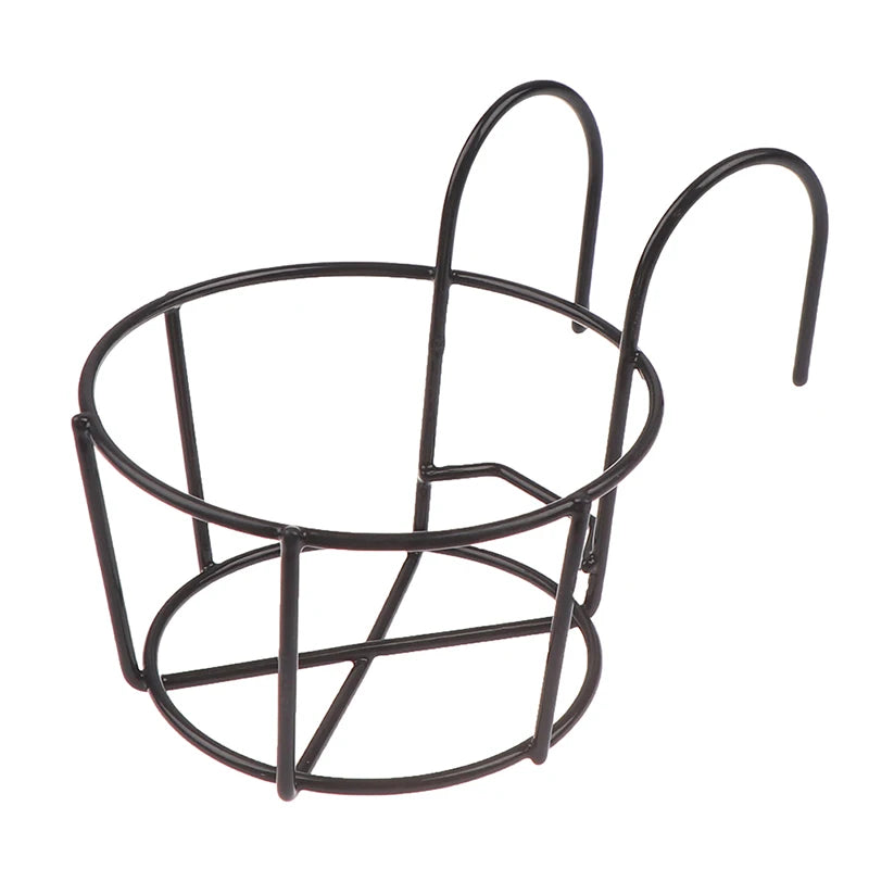 Iron Hanging Plant Rack for Balcony or Fence