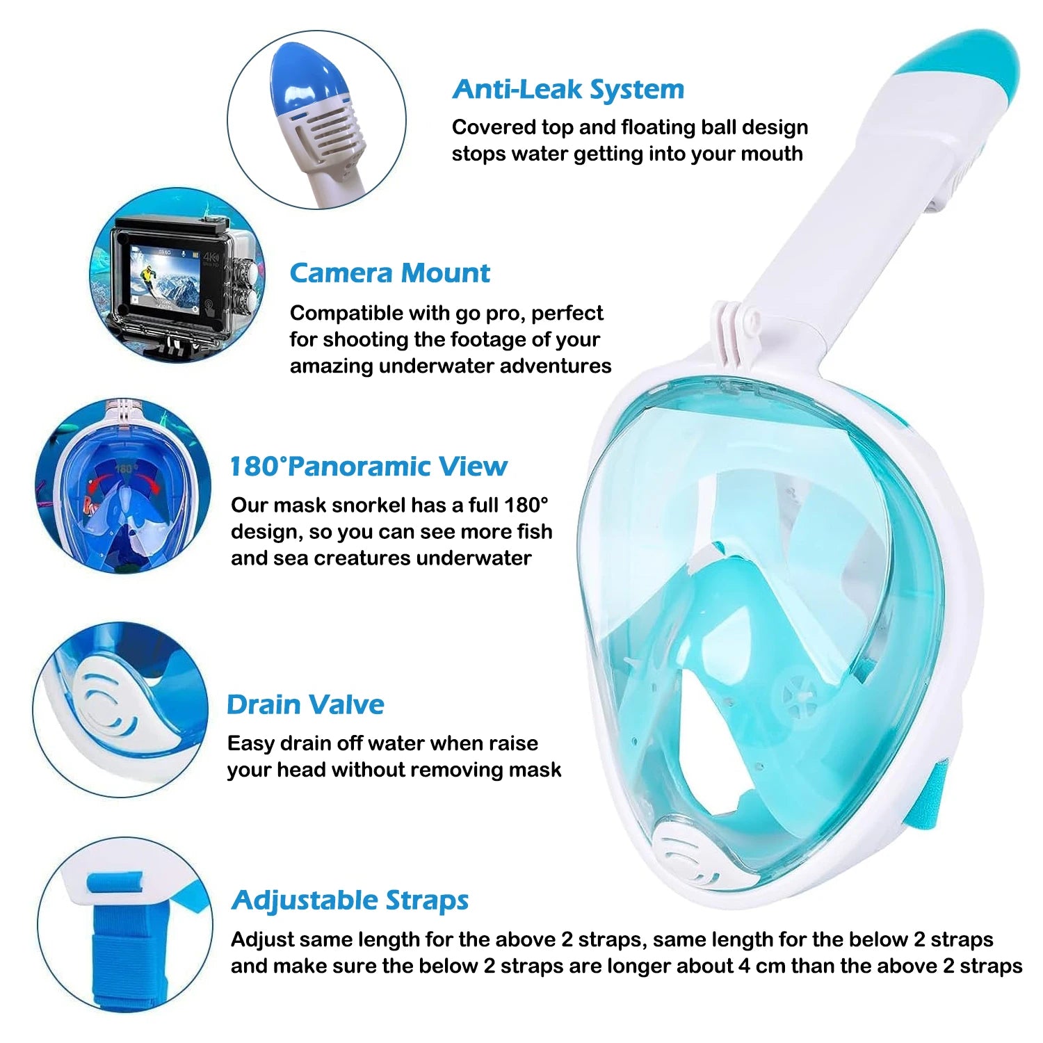 Children’s Full-Face Snorkeling Mask – Anti-Fog & Leak-Proof Design