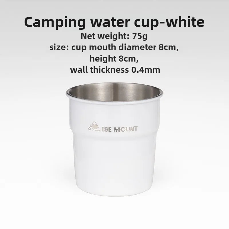 ISE MOUNT Stainless Steel Camping Cup with Storage Bag