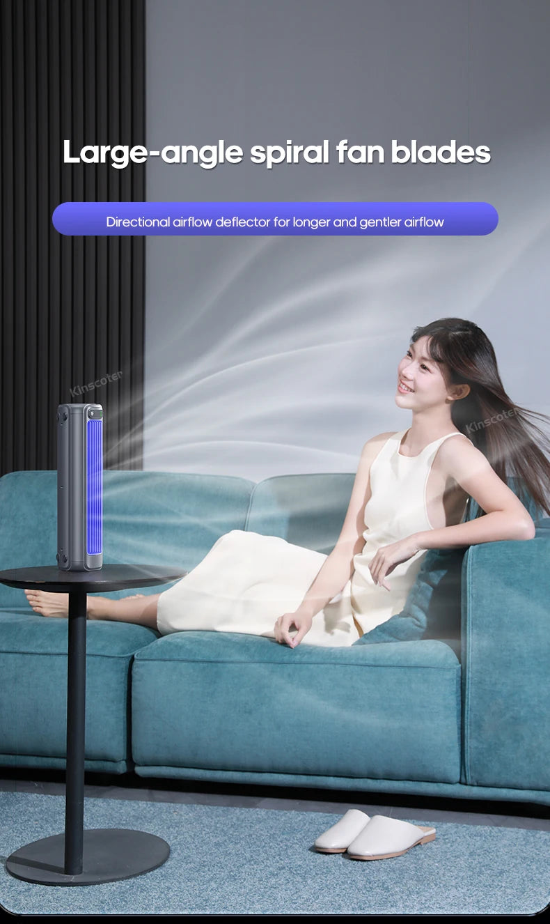 KINSCOTER Rechargeable Desktop Air Conditioner Fan – Wall-Mount, 3-Speed Cooling