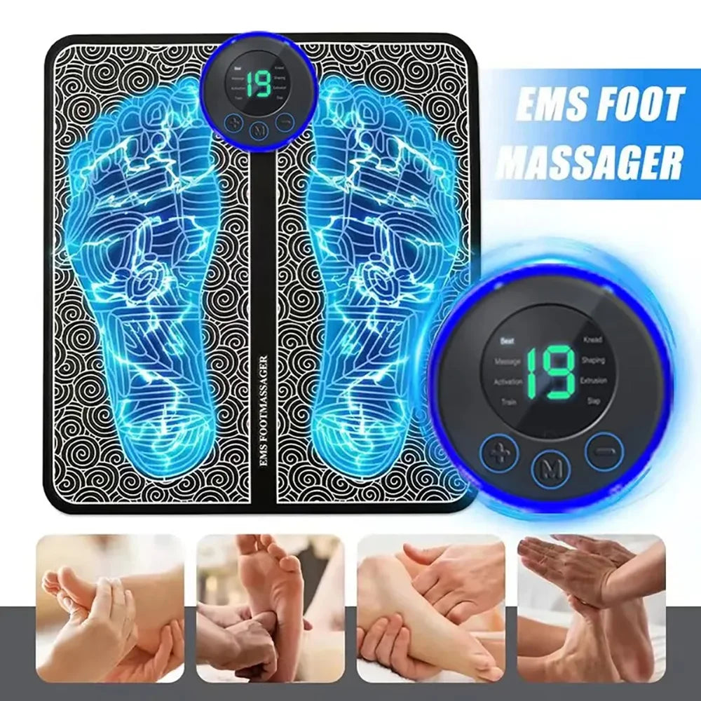Intelligent Foot Massage Pad – 8 Modes, 19 Levels