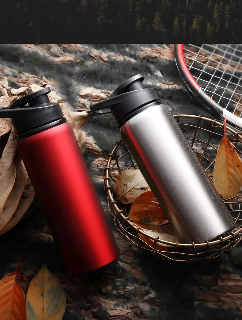 Metal Portable Water Bottle – Leakproof & Reusable Sports Travel Cup