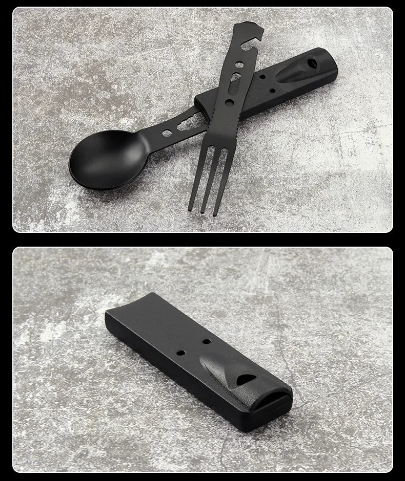 Multifunction Camping Knife & Tableware Set
