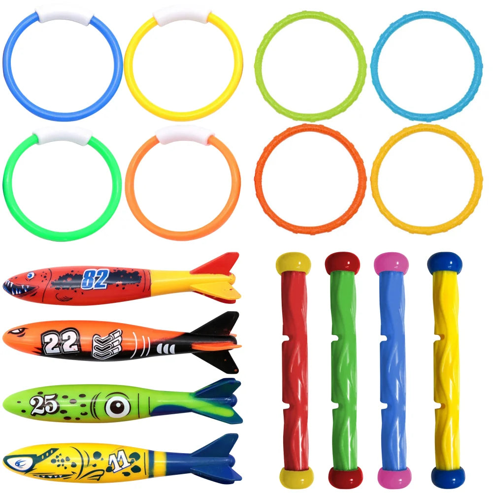 Kids Underwater Diving Toy Set – Cartoon Pool Throwing Game Toys