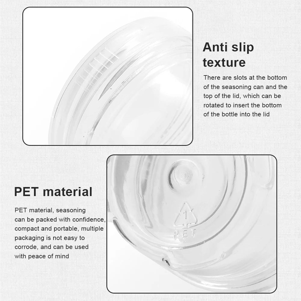 Portable Camping Spice Kit – 5 Clear Bottles