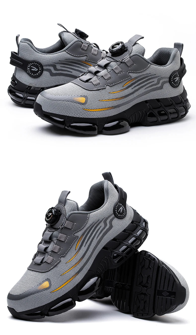 Men’s Safety Work Shoes – Anti-Smash, Anti-Puncture with Rotating Buckle