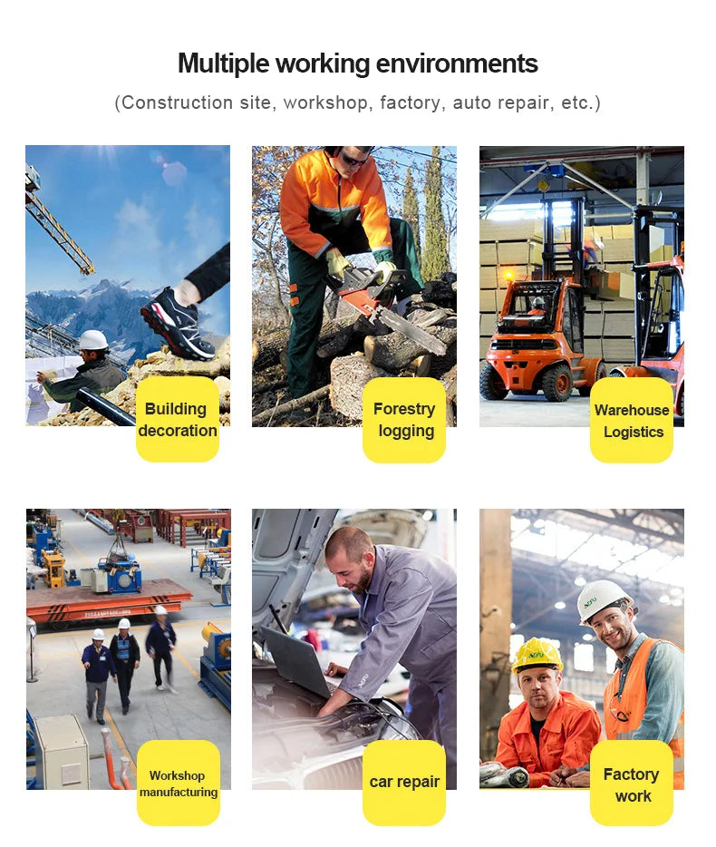 Men’s Safety Work Shoes – Anti-Smash, Anti-Puncture with Rotating Buckle