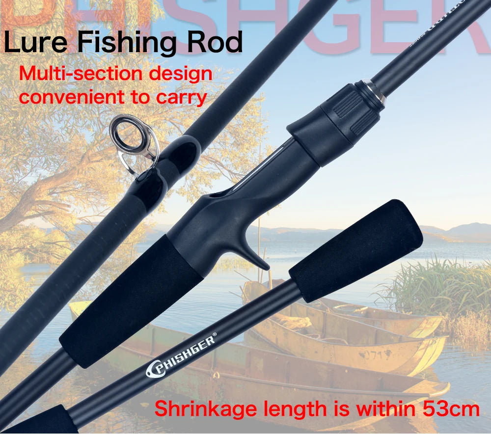 PHISHGER Ultralight Travel Spinning & Baitcasting Rod – 5-30g Lure