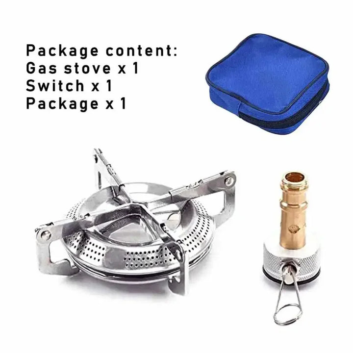 Windproof Portable Camping Gas Stove – Foldable Electronic Stove Head for Hiking