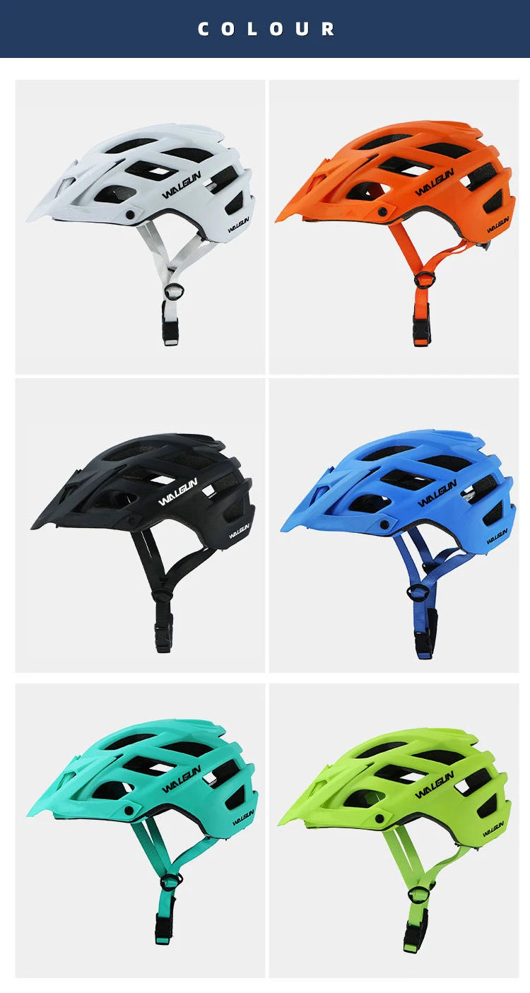 MTB Trail XC In-Mold Mountain Bike Helmet – Men’s M/L Safety Cap